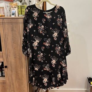 Loft floral long sleeve dress